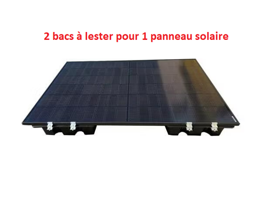 2 Bacs à lester fixation 1 panneau solaire au sol