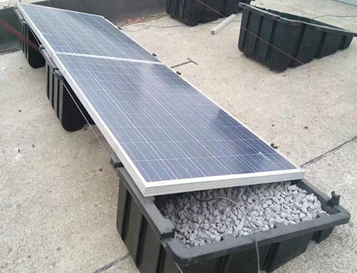 3 Bacs à lester fixation 2 panneaux solaires au sol/terrasse