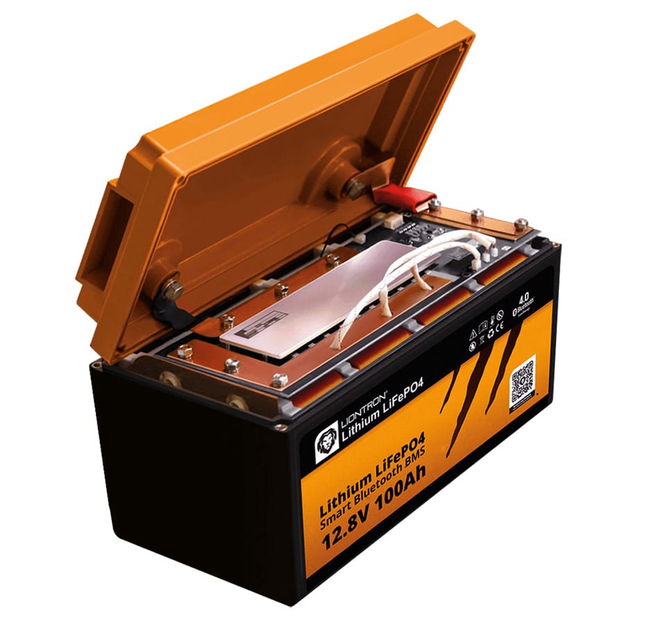Kit solaire 100 Wc panneau souple Double ETFE avec stockage 1,28 KWh Lithium LIONTRON pour camping-cars, caravanes et bateaux